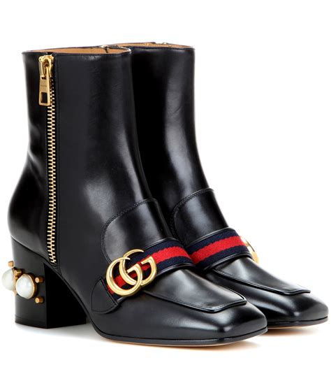 gucci women's ankle boot with logo|designer high heel ankle boots.